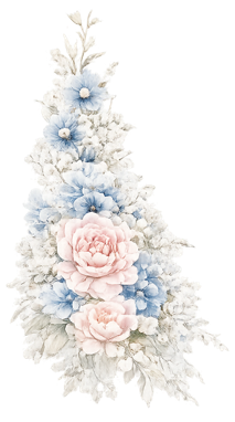 Left flower decoration overlay